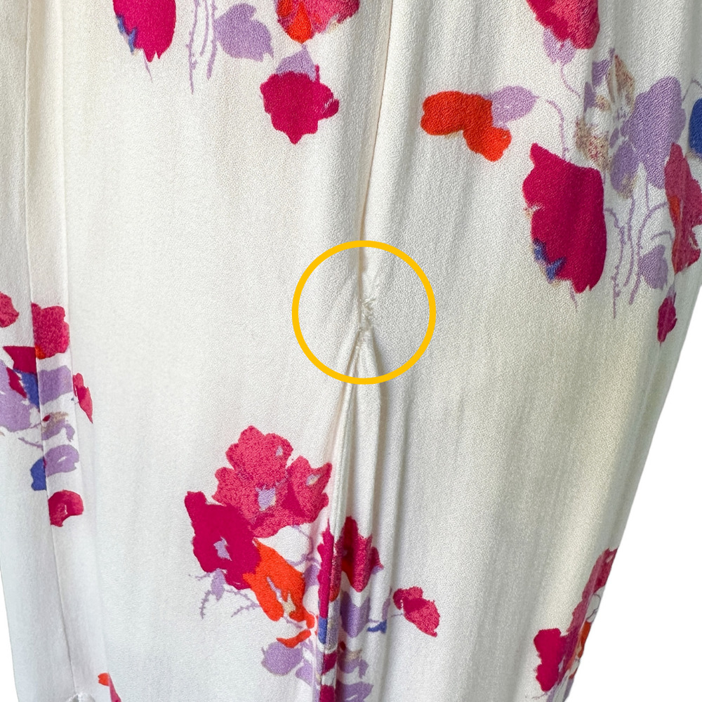 MINKPINK Falling Bloom Floral Smocked Off The Shoulder Maxi Dress White Pink  L - Picture 9 of 13